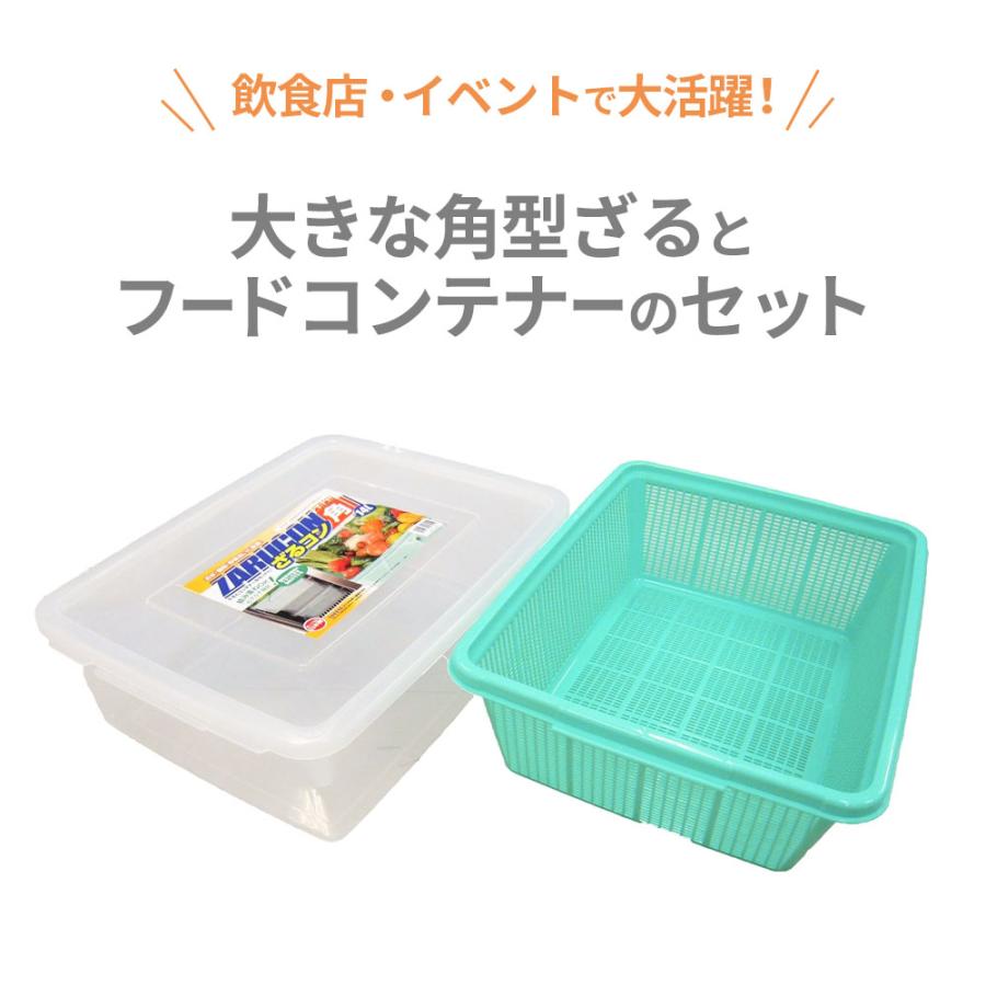 TAKEYA（タケヤ） 角型 ざる 保存容器 ざるコン 角 14L ｜ コンテナー
