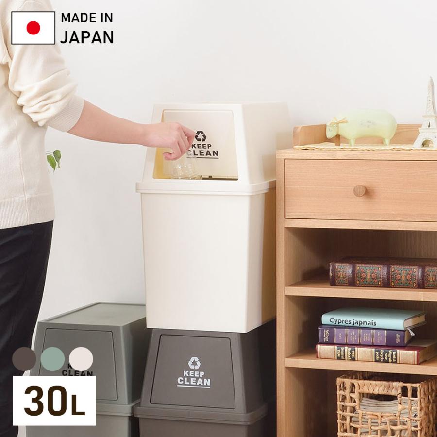 東谷 前開き ゴミ箱 スタッキングペール 30L スリム LFS-760 ブラウン