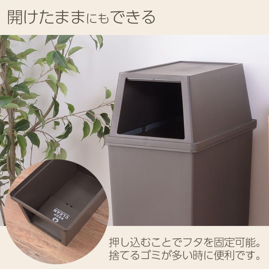 クリーンペール ゴミ箱 スリム ハイタイプ ホワイト 東谷 前開き ゴミ箱 スタッキングペール 30L スリム LFS-760 ブラウン