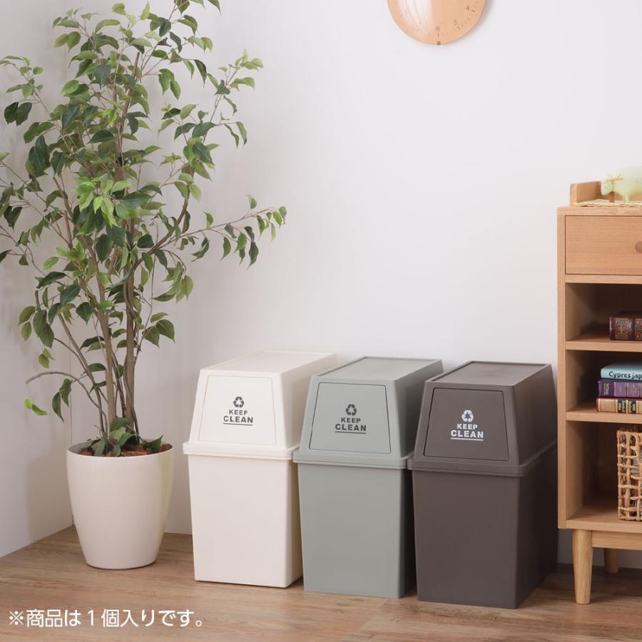 東谷 前開き ゴミ箱 スタッキングペール 30L スリム LFS-760 ブラウン