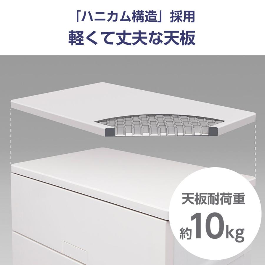 衣類ケース Fits フィッツチェスト フルフラット 幅55cm 5段 5505 ホワイト/グレー ｜ 天馬 洋服 収納 タンス 収納ケースの画像