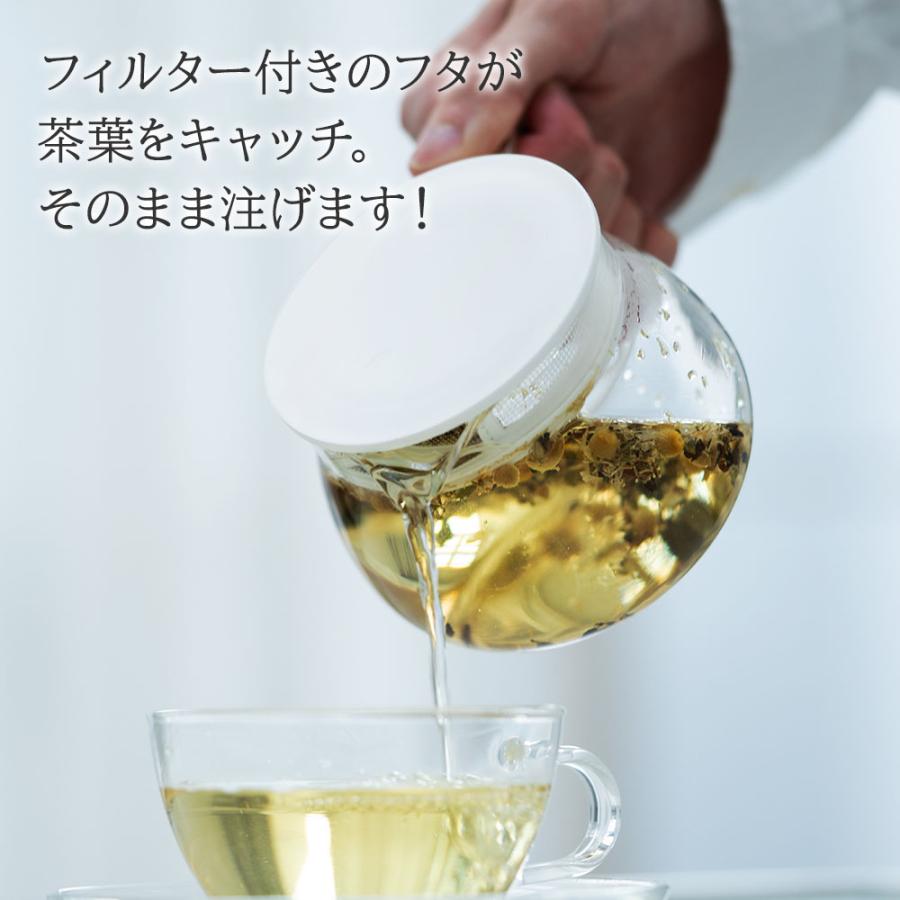 HARIO（ハリオ） ティーポット 茶乃丸 380ml ホワイト / ブラック