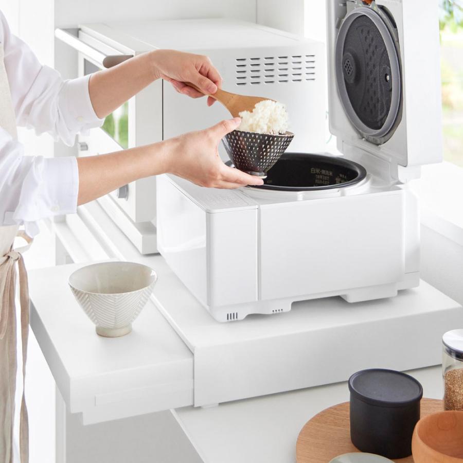 tower 山崎実業 リバーシブルキッチン家電下スライドテーブル