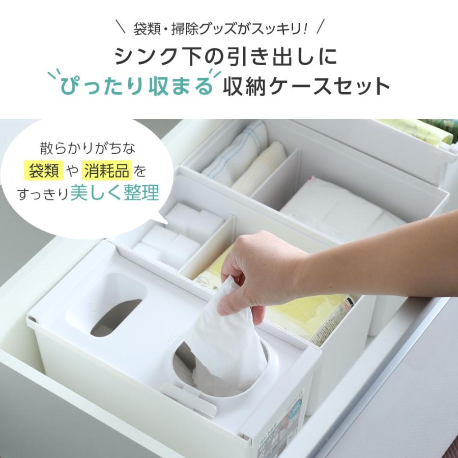 トトノ リッチェル シンク下収納 まとめ買いセット フラット（高さが