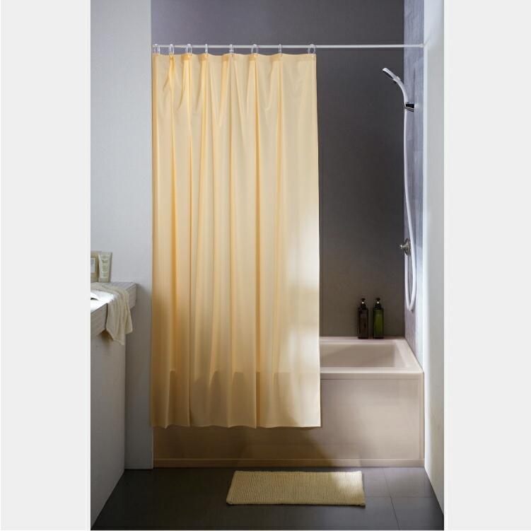 日本製 シャワーカーテン 無地 防炎・防カビ加工 アイボリー