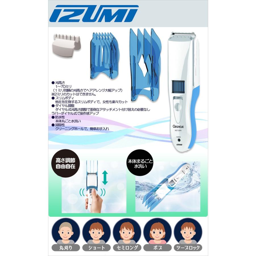 送料無料】電動バリカン ヘアーカッター HC-FW26-A【 IZUMI 泉精