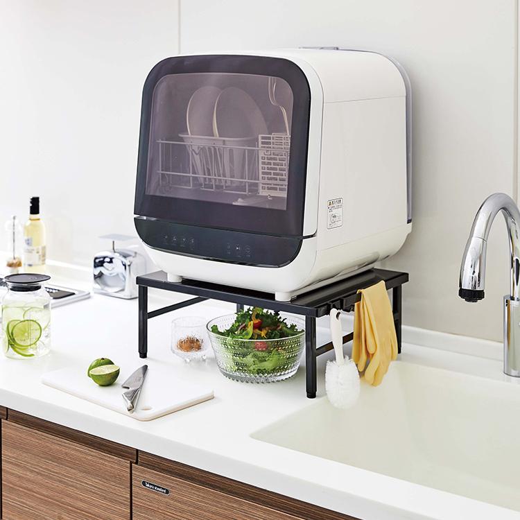 伸縮食洗機ラック タワー【 キッチン収納 食洗機置き台 食洗機台 作業