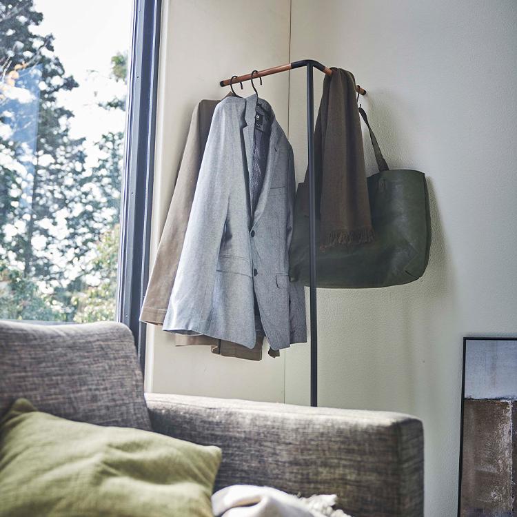 立て掛けコーナーコートハンガー タワー 【 ハンガーラック 衣類掛け