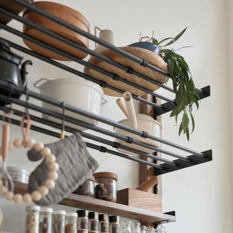 伸縮ラックアイアン500 棚柱 棚板 レール 金具 アイアン