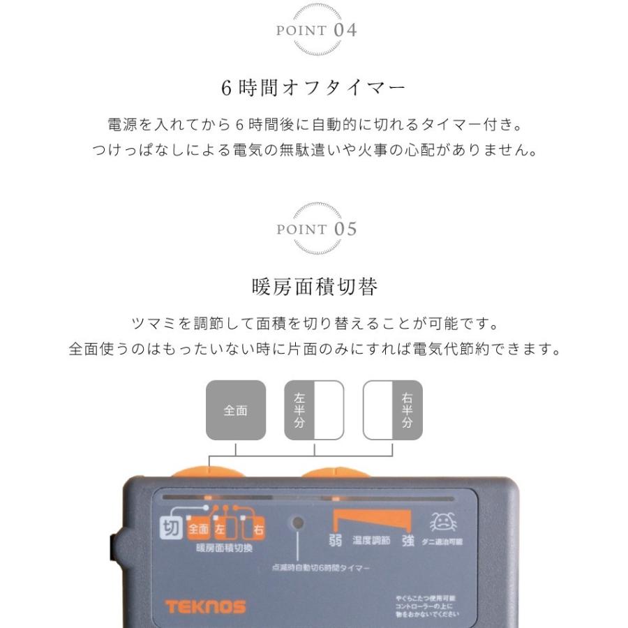 TEKNOS（テクノス） ホットカーペット 2畳 本体 TWA-2002B 電気