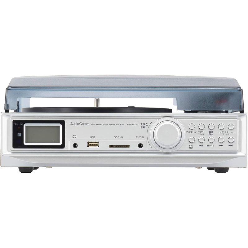 オーム電機 AM/FMラジオ付マルチレコードプレーヤーシステム RDP-B300N AM/FMラジオ付マルチレコードプレーヤーシステム RDP B300N 5mmステレオミニジャック
