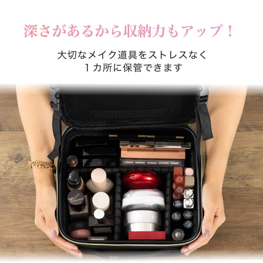 R*読様 ハリウッドミラー付きメイクボックス 大容量 メイクボックス 女優ミラー付き 大容量 コスメボックス 化粧品 収納