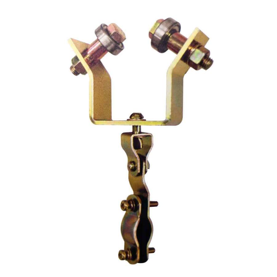 鉄砲のハンガー パイプ用 ケーブルハンガー 60.5φ用 シングル 鉄製メッキ仕上げ