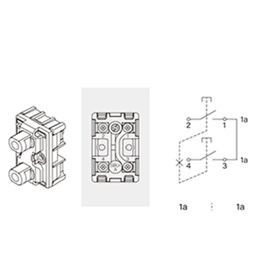 3個セット 押しボタンスイッチユニット SBU-A 1速 SBN/SBNF用