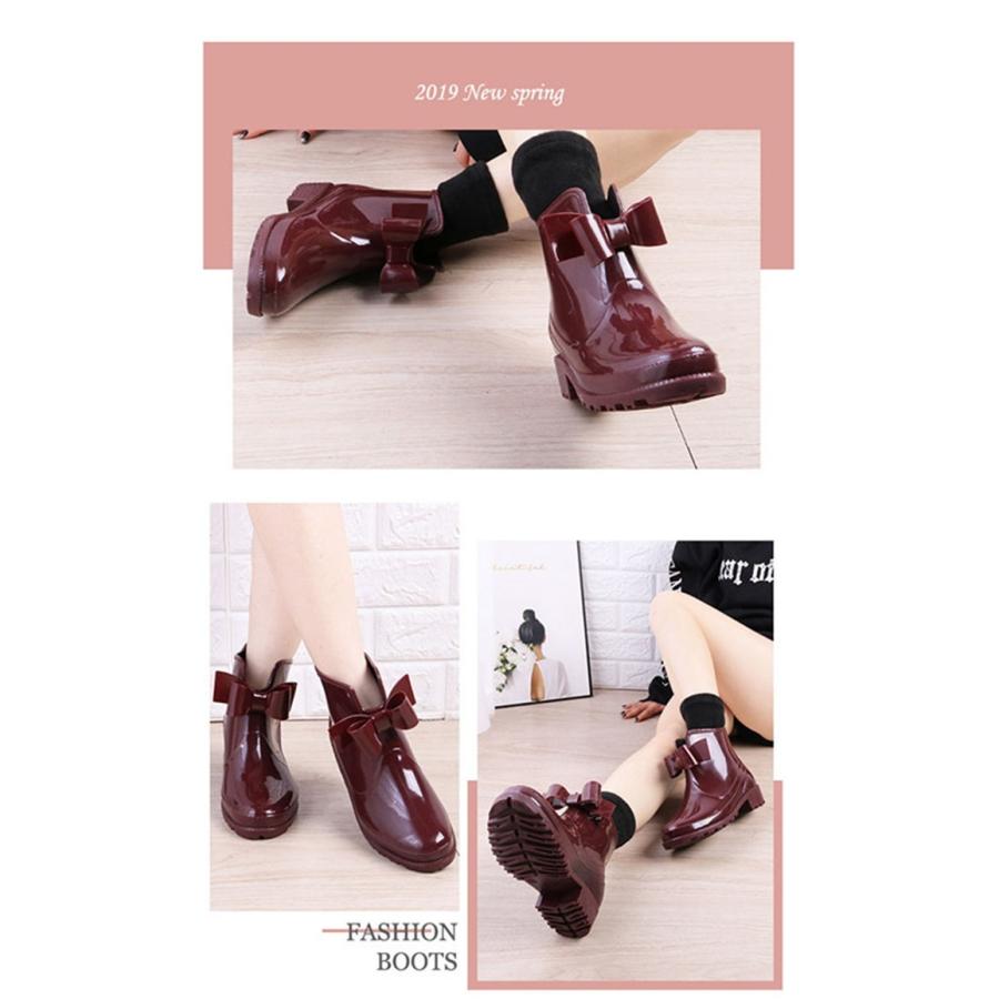 レインブーツ レディース レインシューズ 雨靴 ショートブーツ 防水 防水靴 おしゃれ 梅雨対策 かわいい L Orange Gate 通販 Yahoo ショッピング