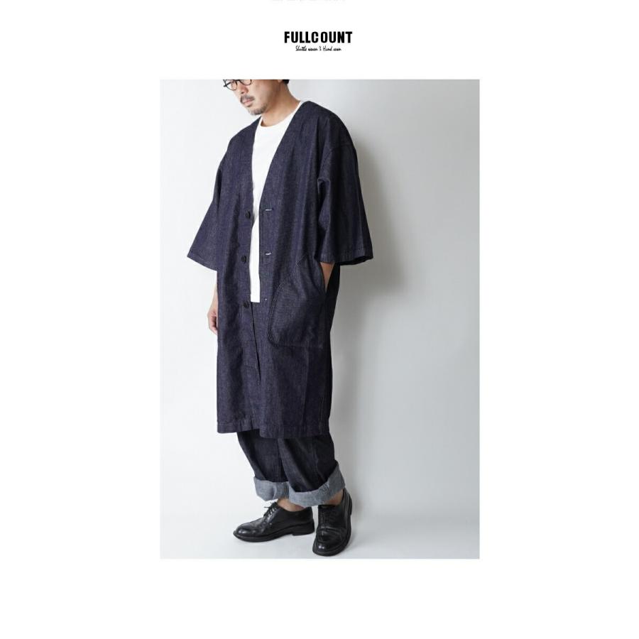 FULLCOUNTフルフルカウント　2019　デニムアトリエ　半纏コートジャケット　ワンウォッシュ　日本製　半端袖　岡山児島デニム　デニムコート | FULLCOUNT | 07