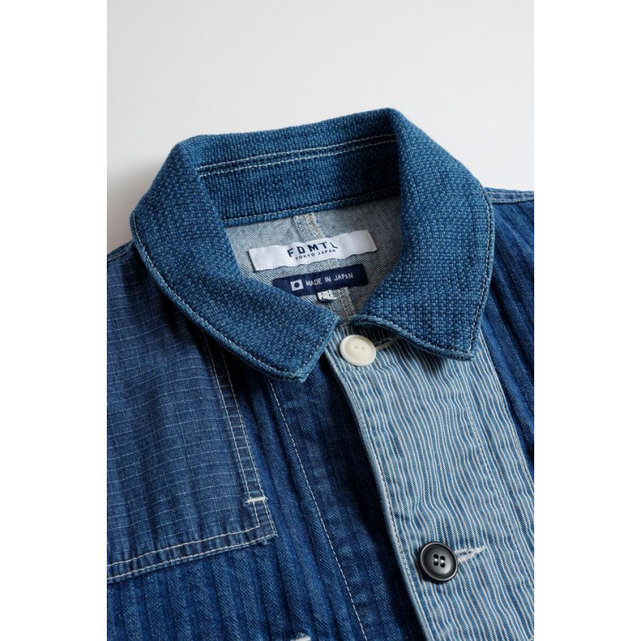 FDMTL fa24jk31u COVERALL JACKET 3YR WASH パッチワーク デニム FDMTL fa24jk31u COVERALL JACKET 3YR WASH パッチワーク デニム