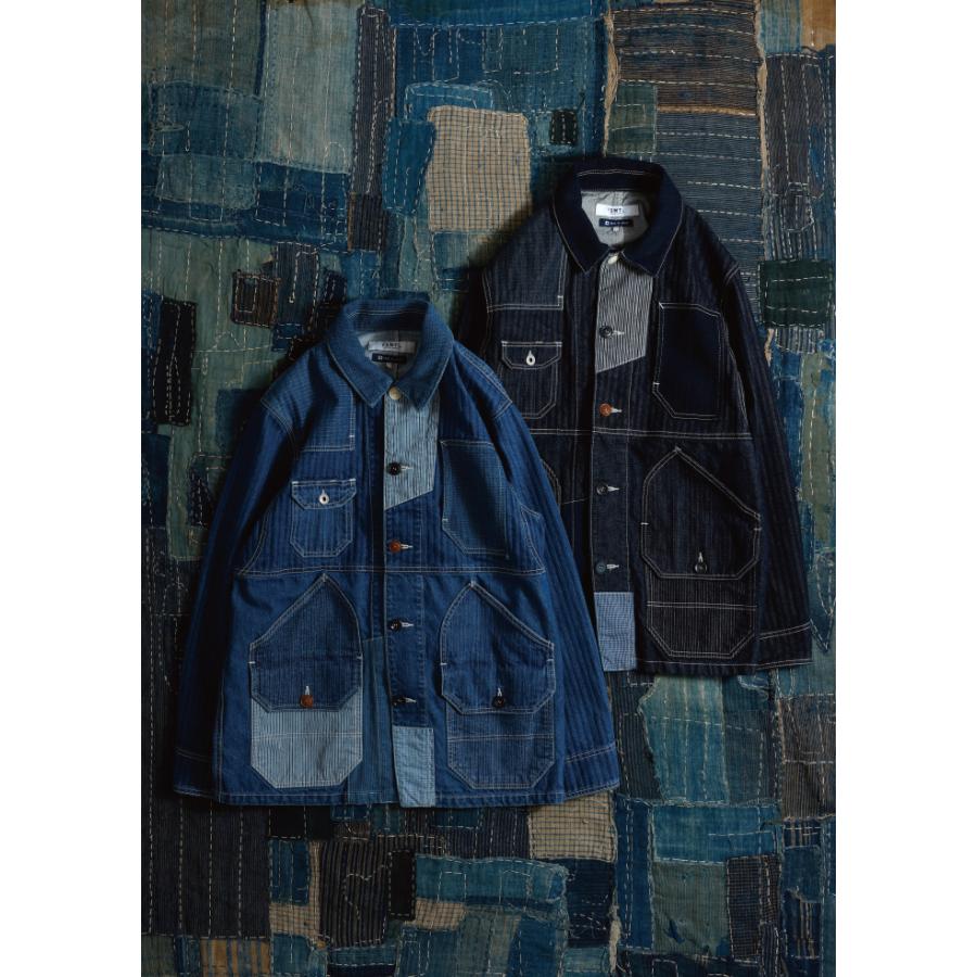 FDMTL fa24jk31u COVERALL JACKET 3YR WASH パッチワーク デニム FDMTL fa24jk31u COVERALL JACKET 3YR WASH パッチワーク デニム
