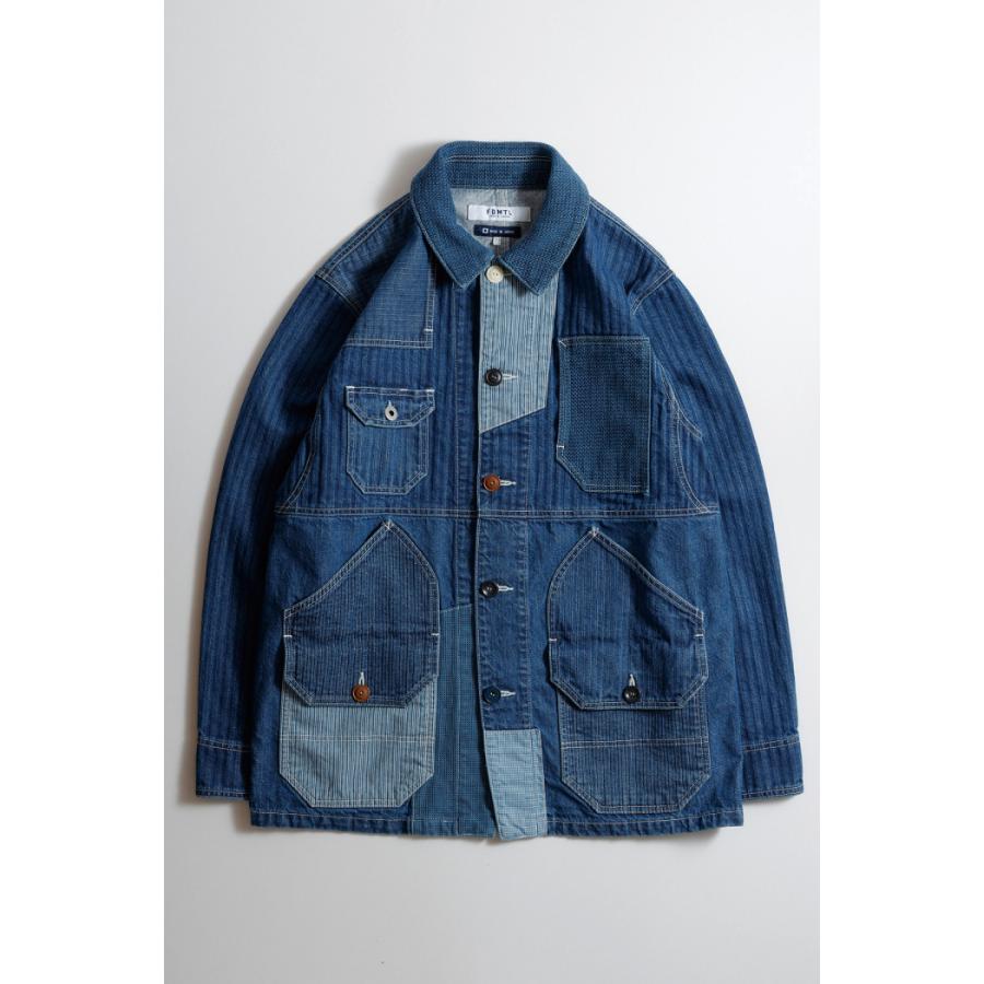 FDMTL fa24jk31u COVERALL JACKET 3YR WASH パッチワーク デニム FDMTL fa24jk31u COVERALL JACKET 3YR WASH パッチワーク デニム