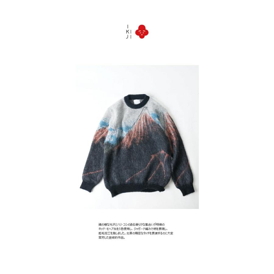 IKIJIt11755004 HIKUSAI KNIT PULLOVER 葛飾北斎 富嶽三十六景