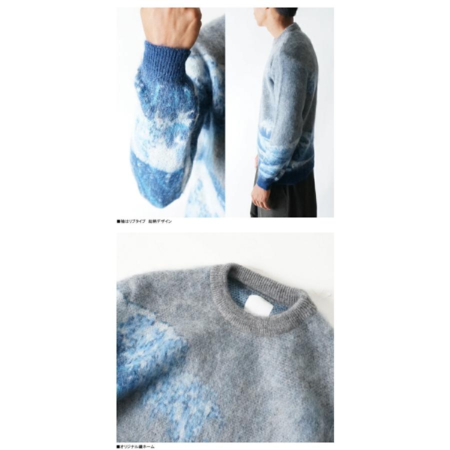IKIJIt11755005 HOKUSAI KNIT PULLOVER 葛飾北斎 富嶽三十六景 IKIJIt11755005 HOKUSAI KNIT PULLOVER 葛飾北斎 富嶽三十六景