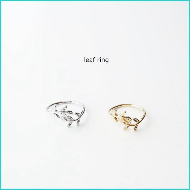 リーフリング 葉っぱモチーフ 指輪 ゴールド シルバー アジアン アクセサリー フリーサイズ aa Yimdee 通販 Yahoo ショッピング