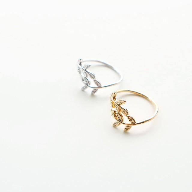 リーフリング 葉っぱモチーフ 指輪 ゴールド シルバー アジアン アクセサリー フリーサイズ aa Yimdee 通販 Yahoo ショッピング