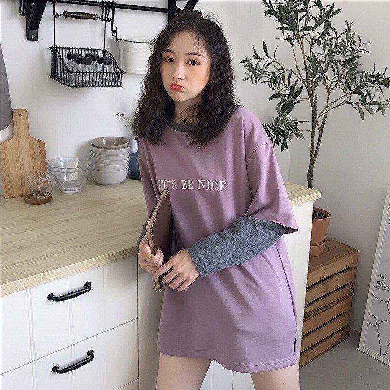 絶品 トップス おしゃれ かわいい 韓国 女子 ファッション 高校生 中学生 シンプル シャツ 長袖無地 カットソー 秋冬 レディース冬 長袖 カラー パープル Testglamour Glamourcareclinics Com