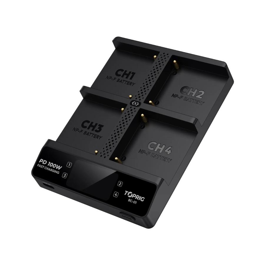 並行輸入品】Accsoon TOPRIG 100W 4ベイNP-F 急速充電器 NP-F550