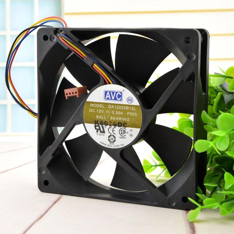 AVC DA12025B12L P005 12V 0.3A 12cm 12025 CPUファン 4ピン PWM : EmonoStore ...