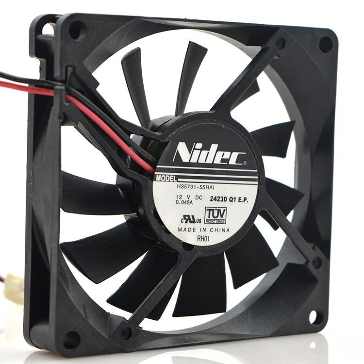 Nidec H35731-55HAI 12V 0.045A 8cm 8015 CPUファン 2線 : EmonoStore