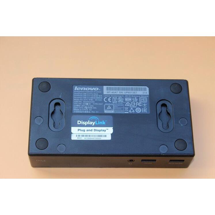 中古美品 Lenovo ThinkPad USB3.0 Type-C DK1522 ドッキング