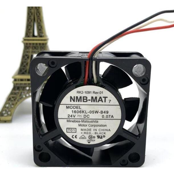 1606KL-05W-B59 NMB-MAT Cooling Fan 3Pins DC 24V 0.08A 1PC