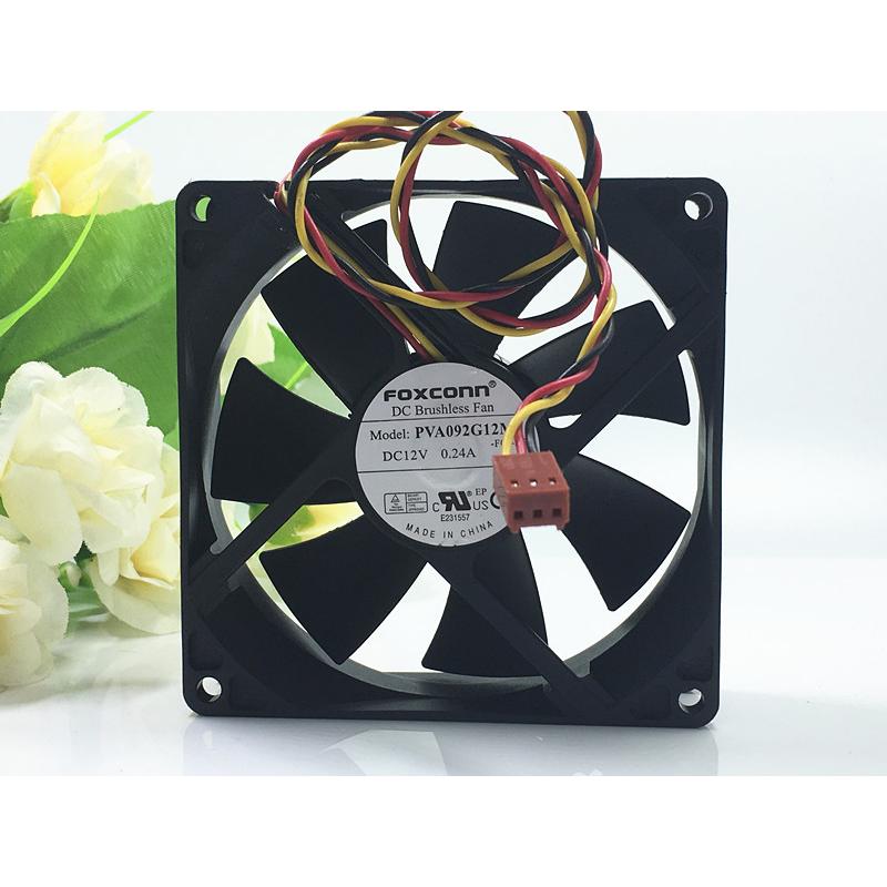 新品 FOXCONN 9025 9cm 12V 0.24A PVA092G12M ファン : EmonoStore