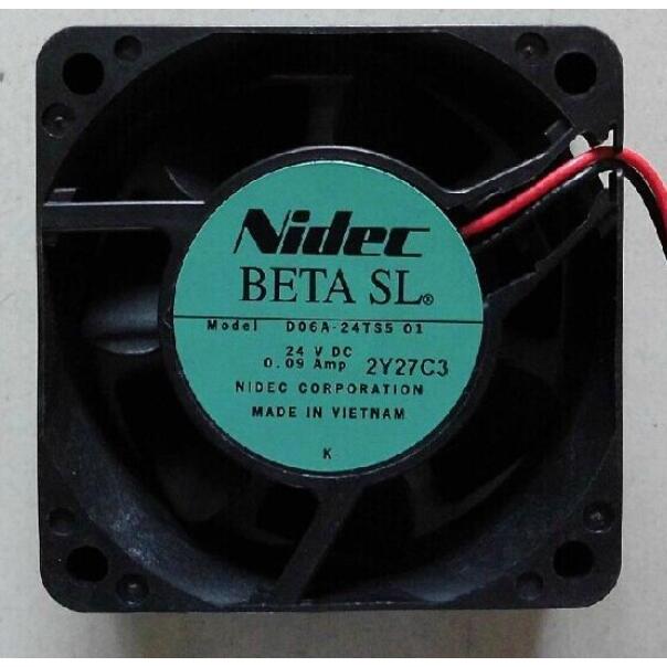 新品 NIDEC D06A-24TS5 05 01 04 06 24V 0.10A 6025 6cm ファン