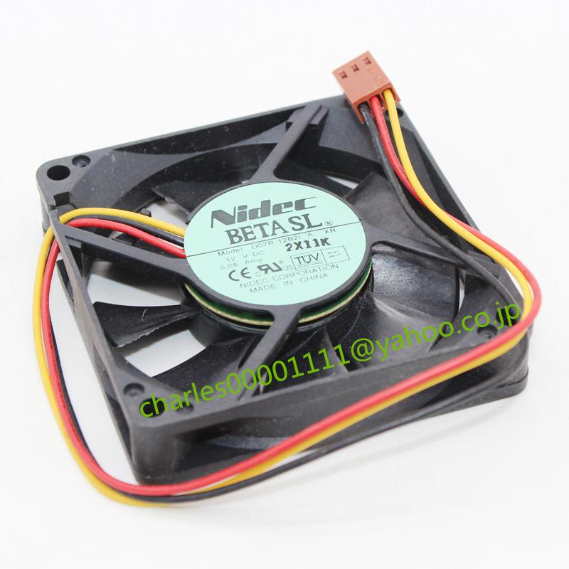 新品 D07R-12B2L Nidec 7015 12V 0.08A 7cm 冷却ファン : EmonoStore