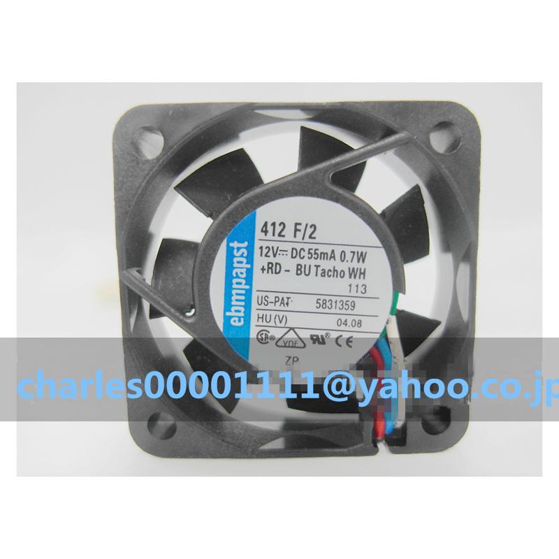 新品 ebm-papst 412F/2 4010 12V 4CM 冷却ファン : EmonoStore - 通販