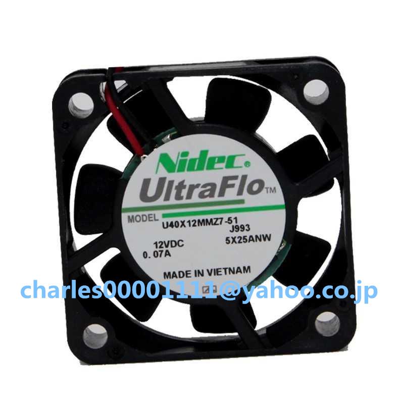 新品 NIDEC U40X12MMZ7-51 4010 12V 4cm 冷却ファン : EmonoStore