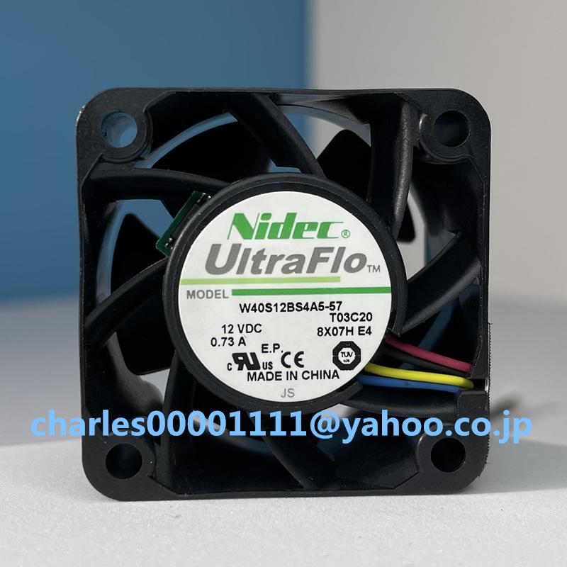 新品 nidec W40S12BS4A5-57 DC12V 0.73A 4CM 4028 冷却ファン