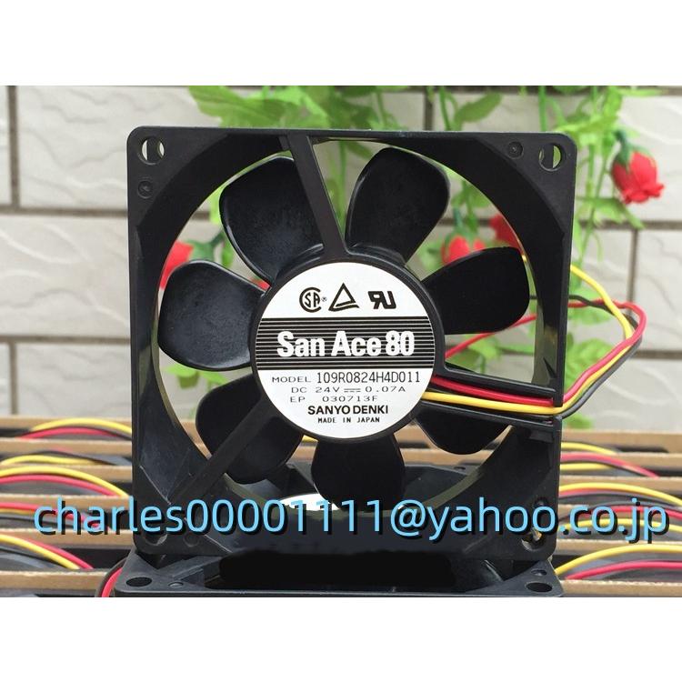 新品 Sanyo 8025 8CM 24V 0.07A 109R0824H4D011 ファン : EmonoStore