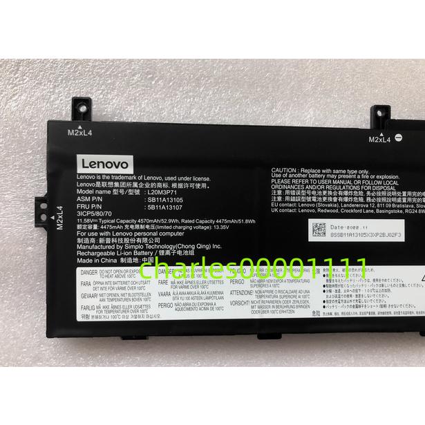 新品 Lenovo ThinkPad X13 Yoga Gen 2用 内蔵バッテリーL20M3P71