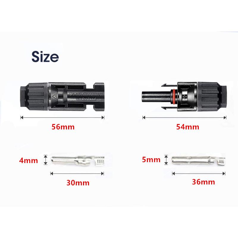 送料無料 新型 ソーラーパネル 接続ケーブル用 MC4 型 コネクター 20組