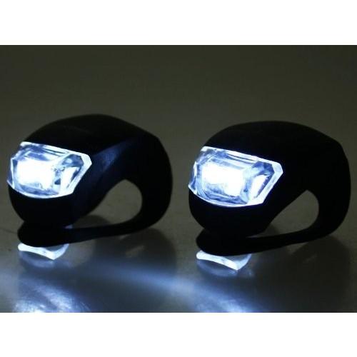 送料無料 LEDライト 小型 前照灯 サイクルライト 自転車 簡易装着 2個