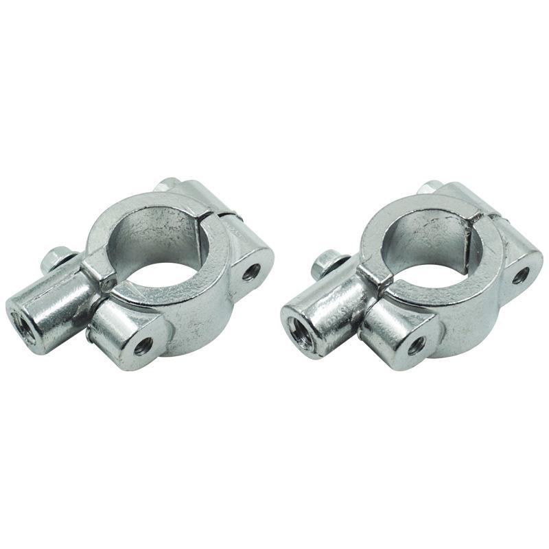 38mm 1.5インチ バイク用 クランプブラケット シルバー 送料無料 クランプ ブラケット ハンドルミラー 取付用 バイク
