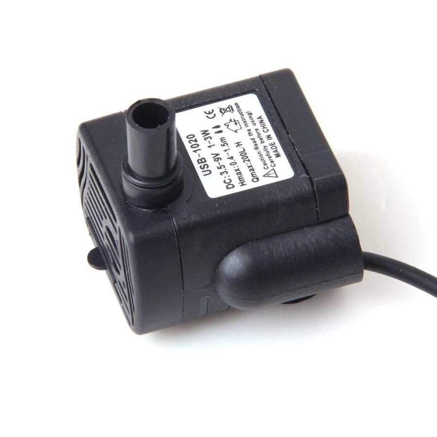 送料無料 ウォーターポンプ 水槽 USB電源 DC 3.5V-9V 3W : YIYI店