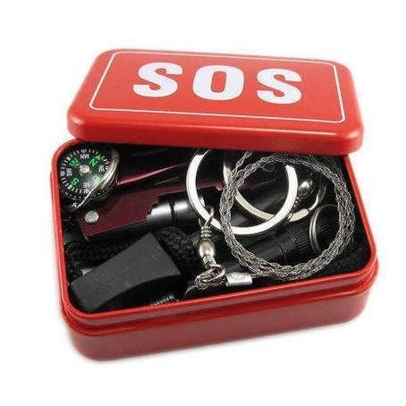 送料無料 サバイバルツール 6点セット SOS アウトドア キャンプ マルチ