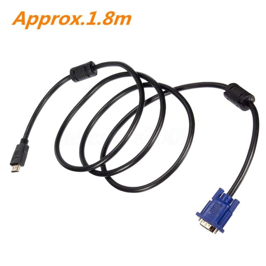 HDMI to VGAケーブル、 HDMIオス - VGA HD-15 オスコネクタケーブル、HDMI-VGA 片方向伝送ケーブル(信号変換機能なし)変換アダプター必要 6ft / 1.8m :yi-0585:YIYI店 - 通販 - Yahoo!ショッピング HDMI to VGAケーブル、 HDMIオス - VGA HD-15 オスコネクタケーブル、HDMI-VGA 片方向伝送ケーブル(信号変換機能なし)変換アダプター必要 6ft / 1.8m :yi-0585:YIYI店 - 通販 - Yahoo!ショッピング