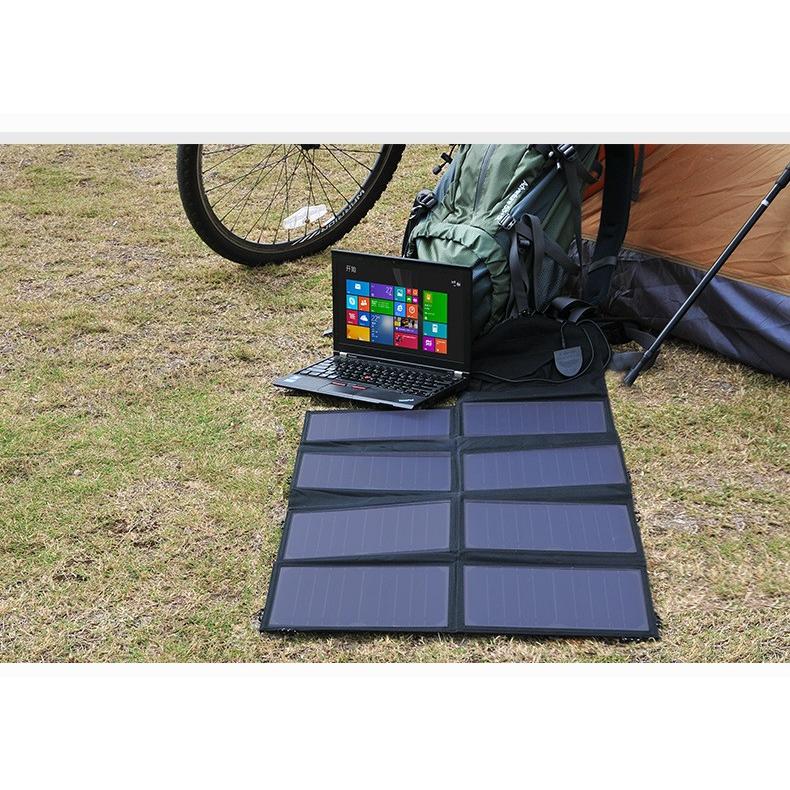 ソーラーチャージャー 18v40w ソーラーパネル8枚搭載 折り畳み式 最新版 23 高変換効率 軽量 コンパクト パソコン バイク 車充電対応 急速充電 Yi 0632 Yiyi店 通販 Yahoo ショッピング