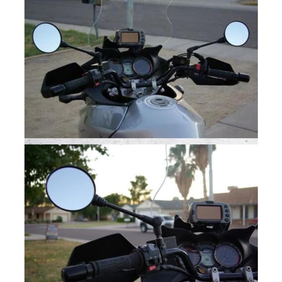 送料無料 バイク用 オフロード ミラー 可倒式180度回転 左右セット