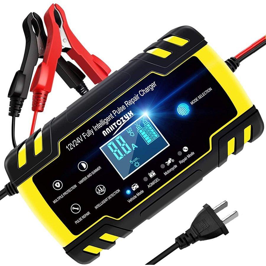 バッテリー充電器 バイク自動車用 12V 24V自動バッテリーチャージャーメンテナンス充電器 大電流 LEDランプ逆接続&ショート&過電圧&過電流保護 :yi-0799:YIYI店 - 通販 - Yahoo!ショッピング バッテリー充電器 バイク自動車用 12V 24V自動バッテリーチャージャーメンテナンス充電器 大電流 LEDランプ逆接続&ショート&過電圧&過電流保護 :yi-0799:YIYI店 - 通販 - Yahoo!ショッピング